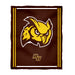 Rowan University Profs RU Vive La Fete Kids Game Day Brown Plush Soft Minky Blanket 36 x 48 Mascot