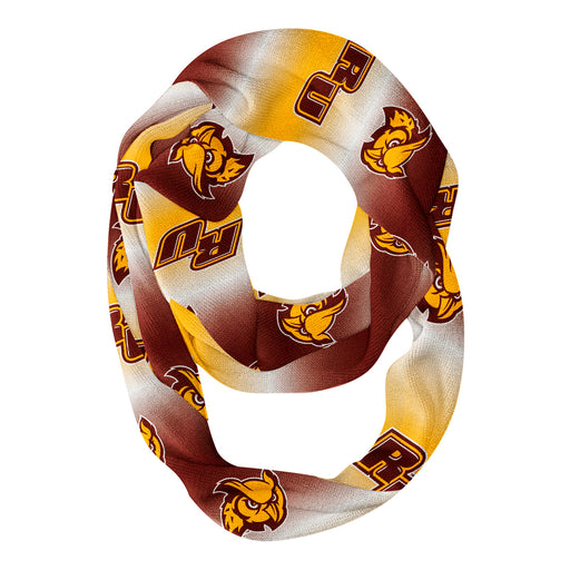 Rowan Profs Vive La Fete All Over Logo Game Day Collegiate Women Ultra Soft Knit Infinity Scarf