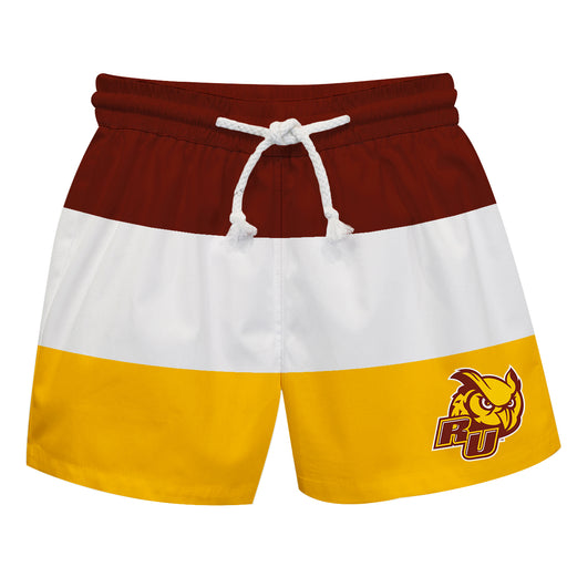 Rowan Profs Vive La Fete Brown White Gold Stripes Swimtrunks V1