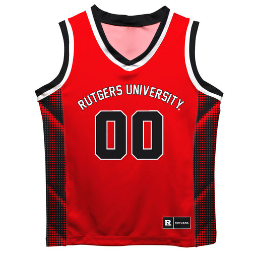 Rutgers State University Scarlet Knights Vive La Fete Game Day Red Boys Fashion Basketball Top