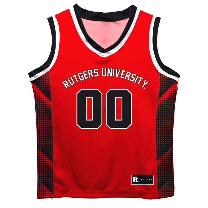 Rutgers State University Scarlet Knights Vive La Fete Game Day Red Boys Fashion Basketball Top
