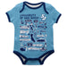 San Diego Toreros Hand Sketched Vive La Fete Impressions Artwork Infant Light Blue Short Sleeve Onesie Bodysuit