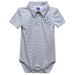 San Diego Toreros Embroidered Gray Stripe Knit Boys Polo Bodysuit