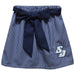 San Diego Toreros Embroidered Navy Gingham Skirt With Sash