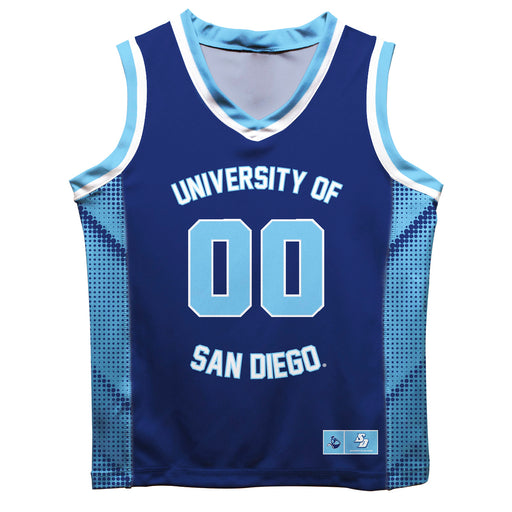 San Diego Toreros Vive La Fete Game Day Blue Boys Fashion Basketball Top