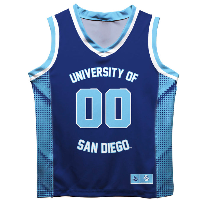 San Diego Toreros Vive La Fete Game Day Blue Boys Fashion Basketball Top