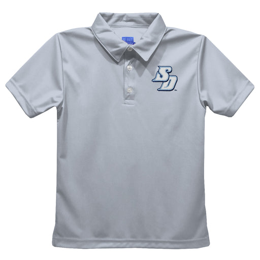 San Diego Toreros Embroidered Gray Short Sleeve Polo Box Shirt