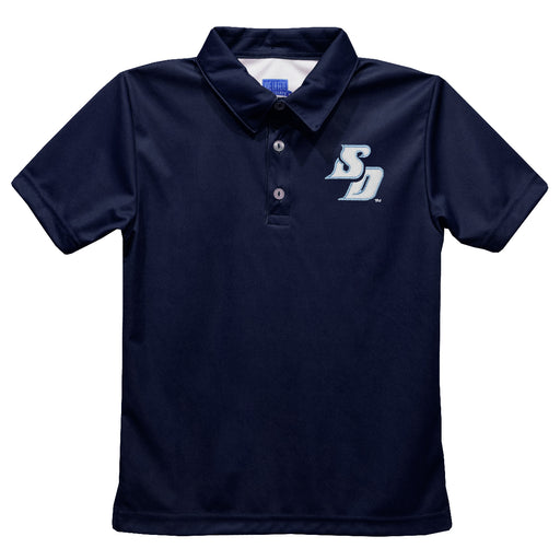 San Diego Toreros Embroidered Navy Short Sleeve Polo Box Shirt
