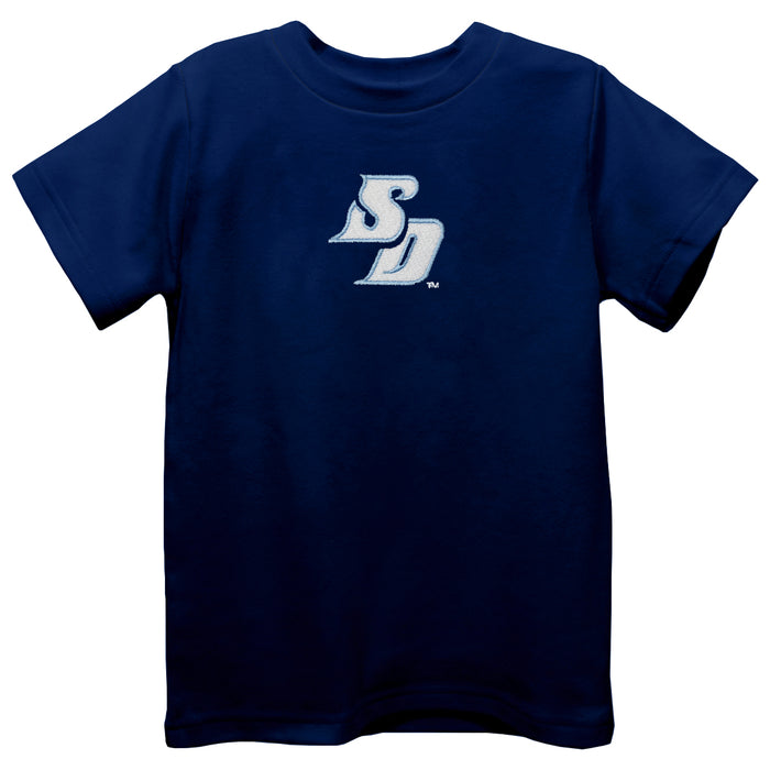 San Diego Toreros Embroidered Navy Knit Short Sleeve Boys Tee Shirt