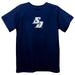 San Diego Toreros Embroidered Navy Knit Short Sleeve Boys Tee Shirt