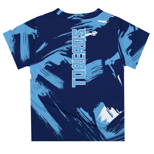 San Diego Toreros Vive La Fete Boys Game Day Blue Short Sleeve Tee Paint Brush - Vive La Fête - Online Apparel Store
