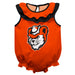 Sam Houston Bearcats Orange Sleeveless Ruffle Onesie Logo Bodysuit by Vive La Fete