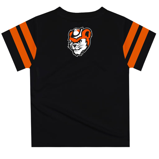 Sam Houston Bearcats Vive La Fete Boys Game Day Black Short Sleeve Tee with Stripes on Sleeves - Vive La Fête - Online Apparel Store