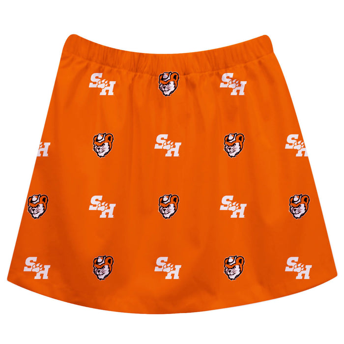 Sam Houston Bearcats Skirt Orange All Over Logo - Vive La Fête - Online Apparel Store