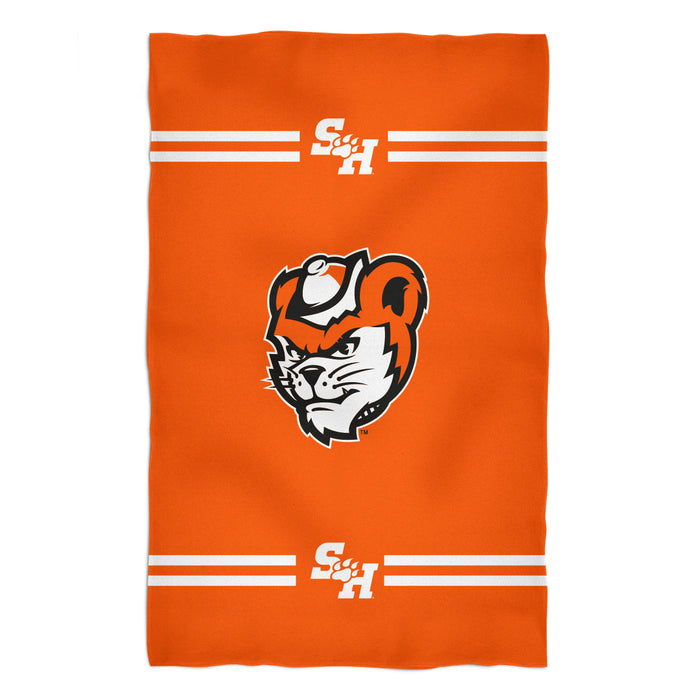 Sam Houston Bearcats Vive La Fete Game Day Absorvent Premium Orange Beach Bath Towel 51 x 32" Mascot and Stripes" - Vive La Fête - Online Apparel Store