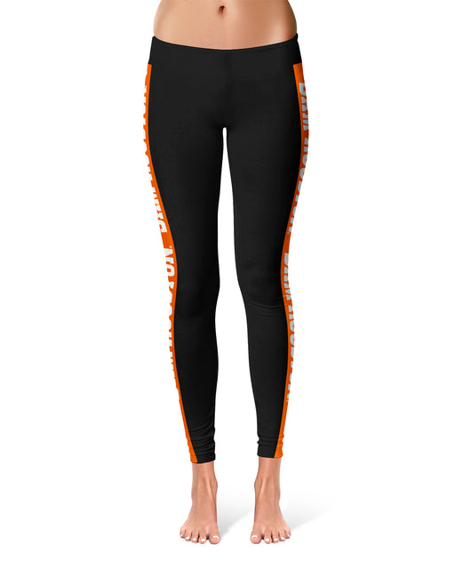 Sam Houston Bearcats Orange Stripe Black Leggings - Vive La Fête - Online Apparel Store