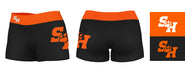 SHSU Bearcats Vive La Fete Logo on Thigh & Waistband Black & Orange Women Yoga Booty Workout Shorts 3.75 Inseam" - Vive La Fête - Online Apparel Store