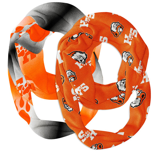 Sam Houston Bearkats Vive La Fete All Over Logo Collegiate Women Set of 2 Light Weight Ultra Soft Infinity Scarfs