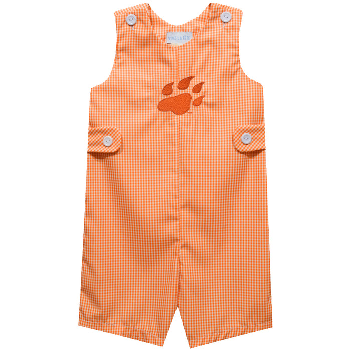 Sam Houston Bearcats Embroidered Orange Gingham Boys Jon Jon