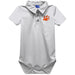 Sam Houston Bearkats Embroidered White Solid Knit Polo Onesie