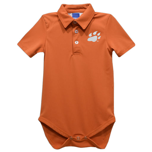 Sam Houston Bearkats Embroidered Orange Solid Knit Polo Onesie