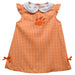 Sam Houston Bearcats Embroidered Orange Gingham A Line Dress