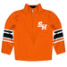Sam Houston Bearkats Vive La Fete Game Day Orange Quarter Zip Pullover Stripes on Sleeves