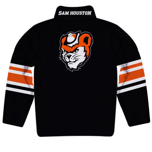Sam Houston Bearkats Vive La Fete Game Day Black Quarter Zip Pullover Stripes on Sleeves - Vive La Fête - Online Apparel Store