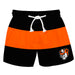 Sam Houston Bearkats Vive La Fete Black Orange Stripes Swimtrunks V2