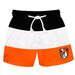 Sam Houston Bearkats Vive La Fete Black White Orange Stripes Swimtrunks V1