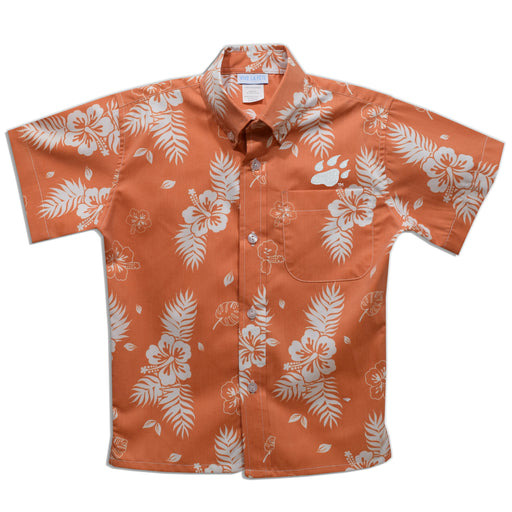 Sam Houston Bearkats Orange Hawaiian Short Sleeve Button Down Shirt