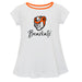 Sam Houston Bearkats Vive La Fete Girls Game Day Short Sleeve White Top with School Logo and Name