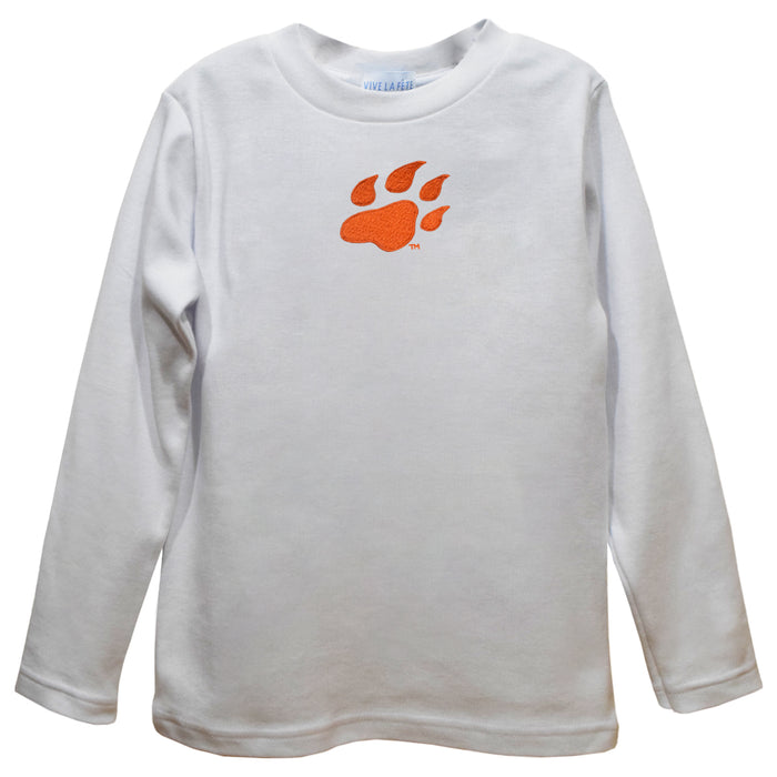 Sam Houston Bearcats Embroidered White Long Sleeve Boys Tee Shirt