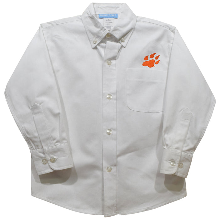 Sam Houston Bearcats Embroidered White Long Sleeve Button Down Shirt