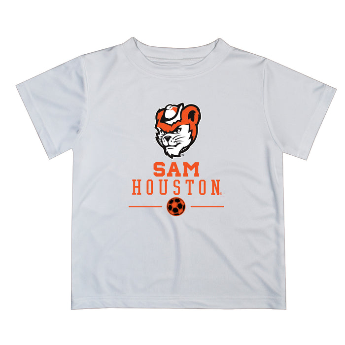 Sam Houston Bearkats Vive La Fete Soccer V1 White Short Sleeve Tee Shirt
