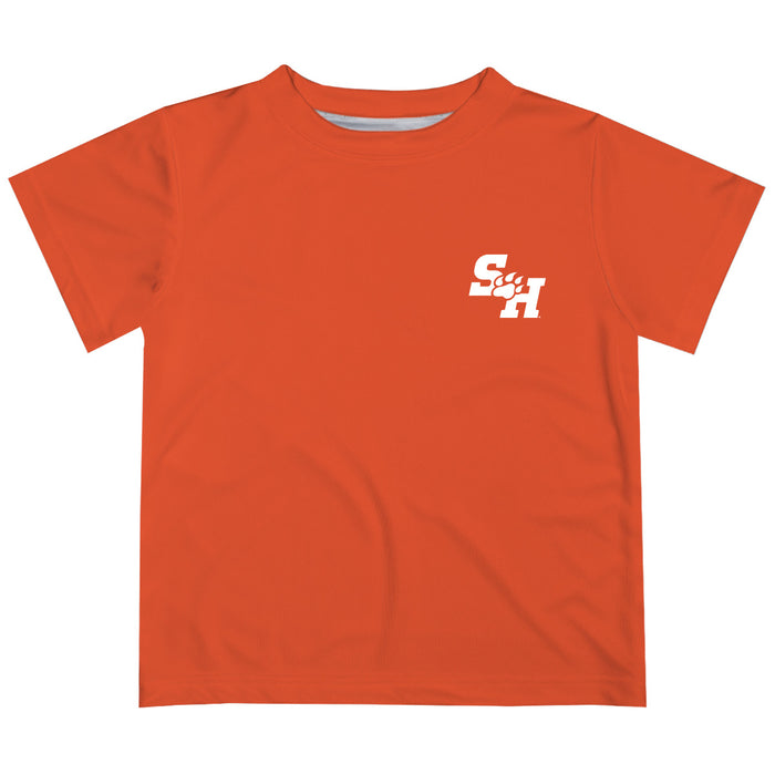 Sam Houston Bearkats Hand Sketched Vive La Fete Impressions Artwork Boys Orange Short Sleeve Tee Shirt