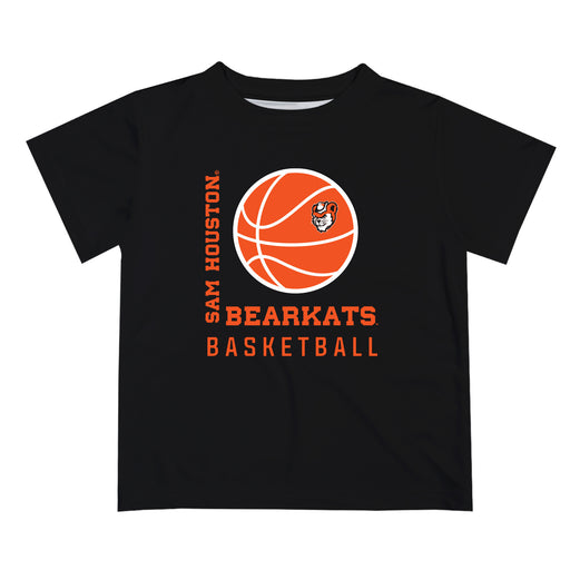 Sam Houston Bearkats Vive La Fete Basketball V1 Black Short Sleeve Tee Shirt