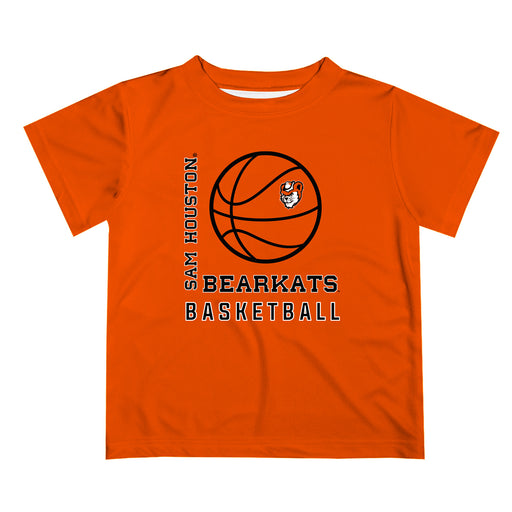 Sam Houston Bearkats Vive La Fete Basketball V1 Orange Short Sleeve Tee Shirt