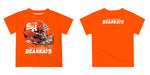 Sam Houston Bearkats Original Dripping Football Helmet Orange T-Shirt by Vive La Fete - Vive La Fête - Online Apparel Store