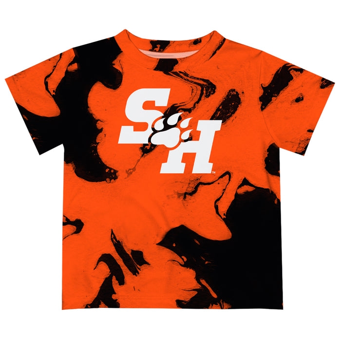 Sam Houston Bearkats Vive La Fete Marble Boys Game Day Orange Short Sleeve Tee