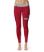 Santa Clara Broncos SCU Vive La Fete Game Day Collegiate Logo on Thigh Red Women Yoga Leggings 2.5 Waist Tights