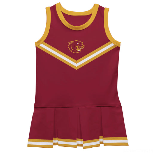 Sacramento City College Panthers Vive La Fete Game Day Red Sleeveless Cheerleader Dress