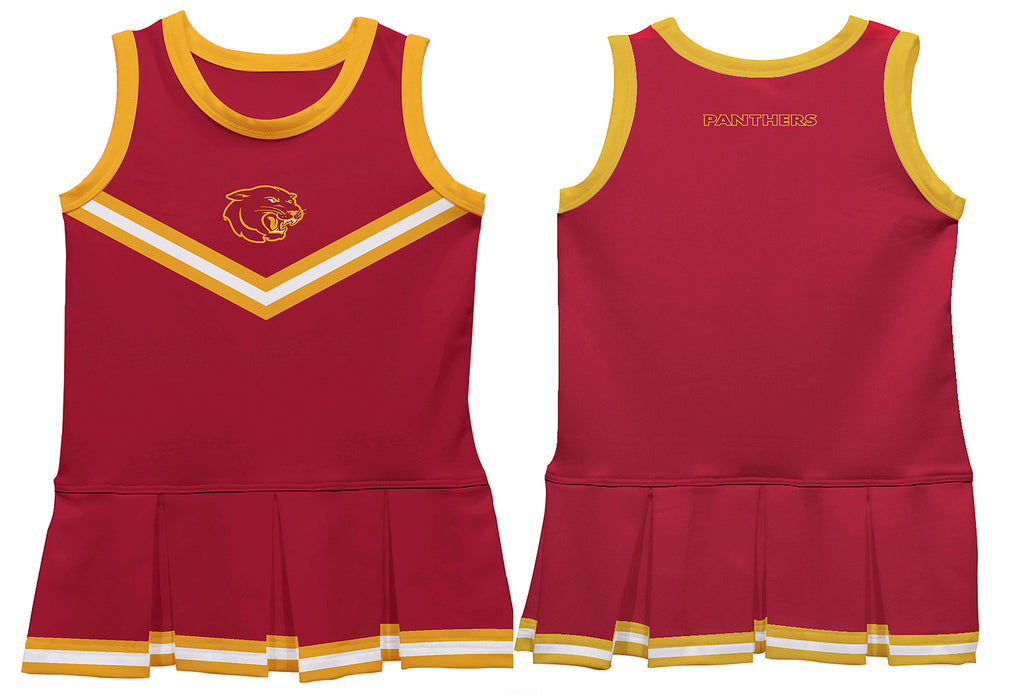 Sacramento City College Panthers Vive La Fete Game Day Red Sleeveless Youth Cheerleader Dress - Vive La Fête - Online Apparel Store