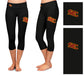 SAC City Panthers Vive La Fete Game Day Collegiate Large Logo on Thigh and Waist Women Black Capri Leggings - Vive La Fête - Online Apparel Store
