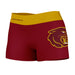 Sacramento City Panthers Vive La Fete Logo on Thigh & Waistband Red Gold Women Yoga Booty Workout Shorts 3.75 Inseam"
