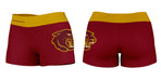Sacramento City Panthers Vive La Fete Logo on Thigh & Waistband Red Gold Women Yoga Booty Workout Shorts 3.75 Inseam" - Vive La Fête - Online Apparel Store