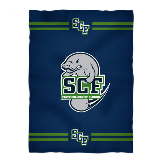 State College of Florida Manatees Blanket Navy - Vive La Fête - Online Apparel Store