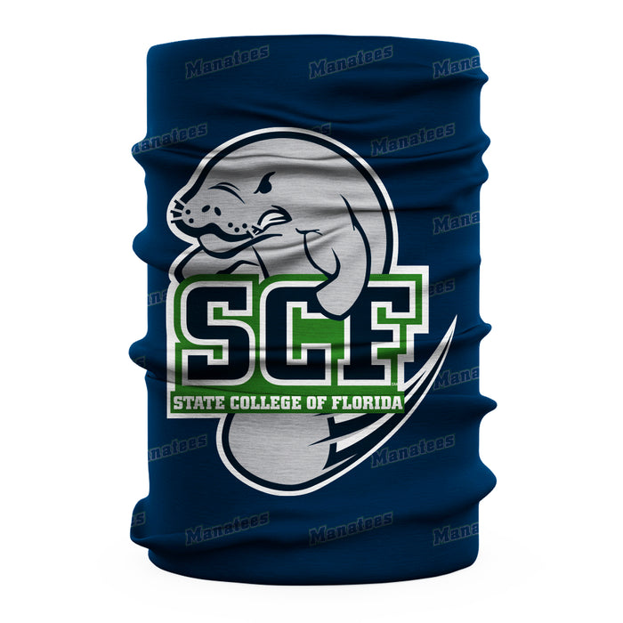 State College of Florida Manatees Vive La Fete All Over Logo Game Day Collegiate Face Cover Soft 4 Way Stretch Neck Gait - Vive La Fête - Online Apparel Store