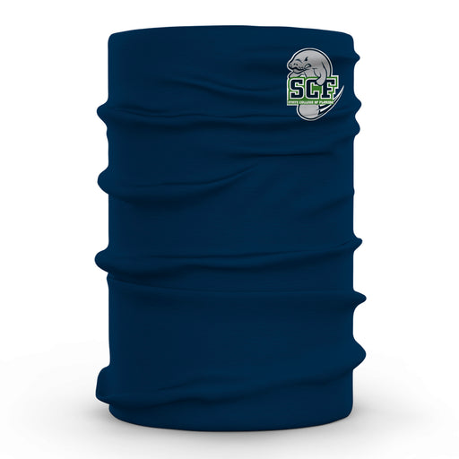 State College Of Florida Manetees Neck Gaiter Solid Navy SCF - Vive La Fête - Online Apparel Store