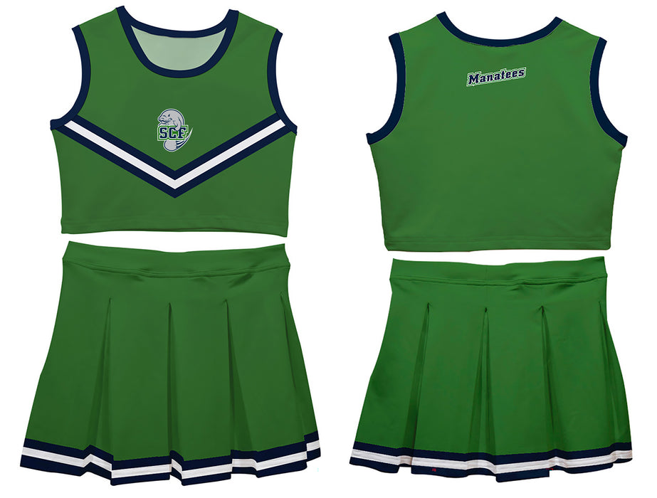 State College of Florida Manatees Vive La Fete Game Day Green Sleeveless Cheerleader Set - Vive La Fête - Online Apparel Store